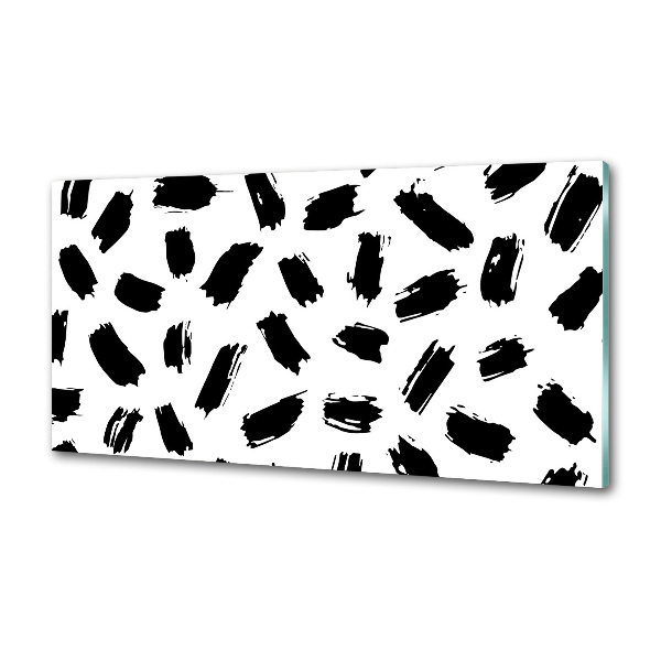 Spatscherm keuken Zwart-witte vlekken