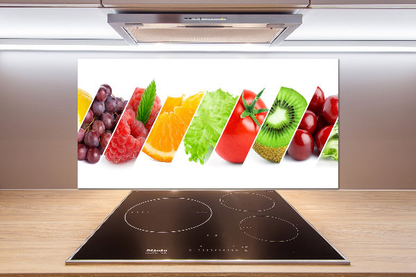 Spatscherm keuken Fruit en groenten