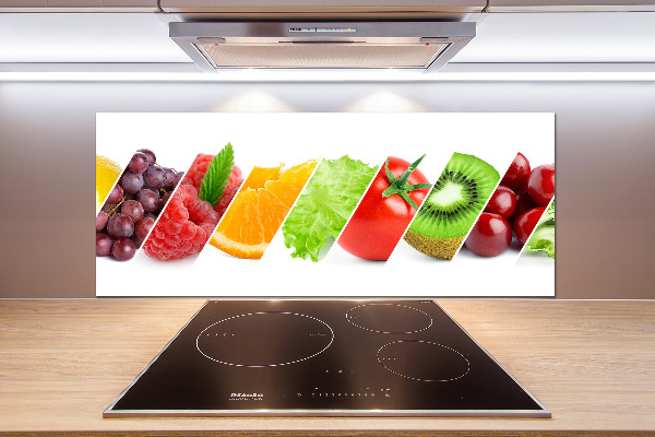 Spatscherm keuken Fruit en groenten