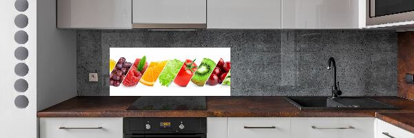 Spatscherm keuken Fruit en groenten