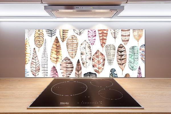 Keuken achterwand Kleurrijke veren