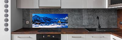 Glazen achterwand keuken Huizen in het Tatragebergte