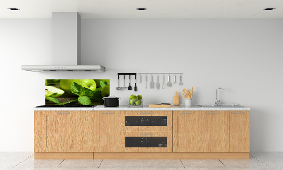 Glazen achterwand keuken Groene appels