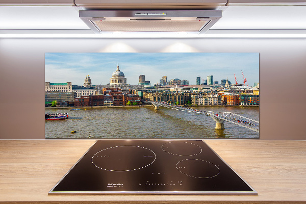 Glazen achterwand keuken Theems Londen