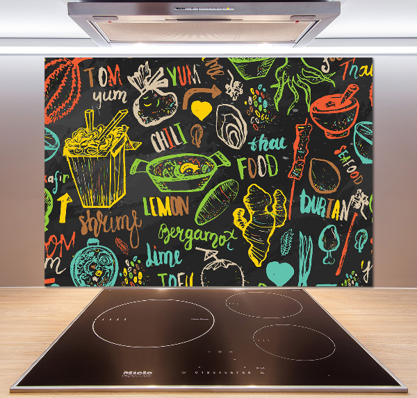 Achterwand keuken Thais eten