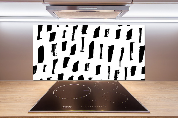Glazen achterwand keuken Zwart-witte vlekken