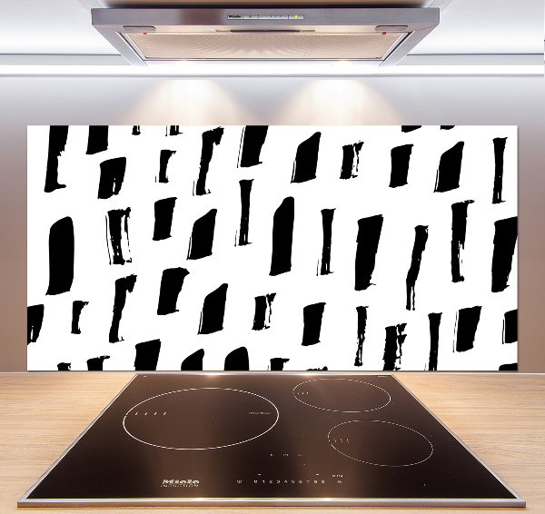 Glazen achterwand keuken Zwart-witte vlekken
