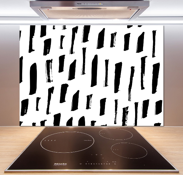 Glazen achterwand keuken Zwart-witte vlekken