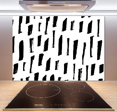 Glazen achterwand keuken Zwart-witte vlekken