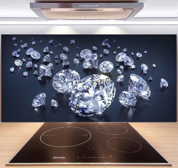 Spatscherm keuken Diamanten