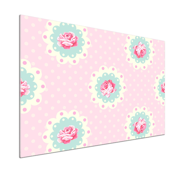 Spatscherm keuken Rozen