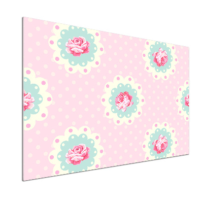 Spatscherm keuken Rozen