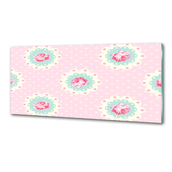 Spatscherm keuken Rozen