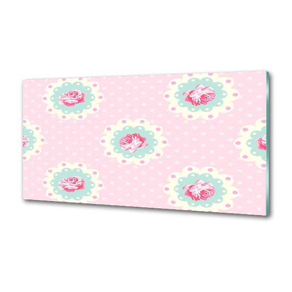 Spatscherm keuken Rozen