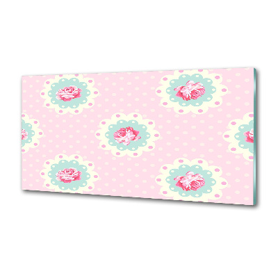 Spatscherm keuken Rozen