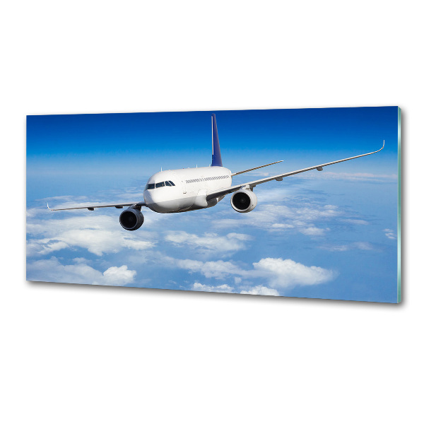 Spatscherm keuken Een vliegtuig in de lucht