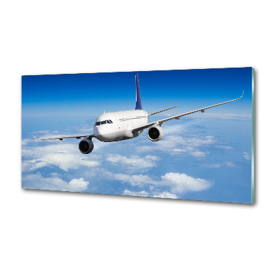 Spatscherm keuken Een vliegtuig in de lucht