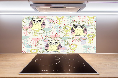 Glazen achterwand keuken Uilen