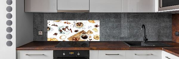 Spatscherm keuken Ochtendkoffie