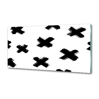 Spatscherm keuken Zwart-witte vlekken