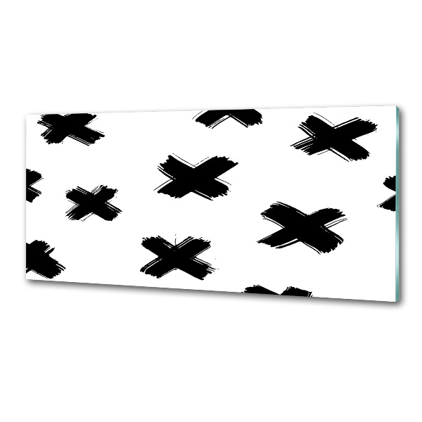 Spatscherm keuken Zwart-witte vlekken