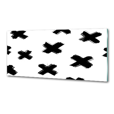 Spatscherm keuken Zwart-witte vlekken