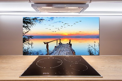 Spatscherm keuken Steiger aan het meer