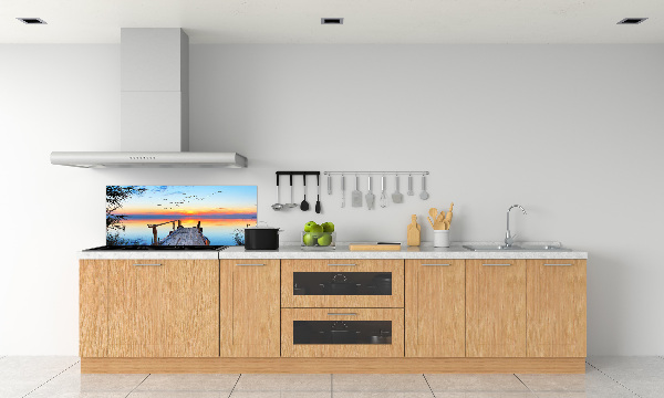 Spatscherm keuken Steiger aan het meer