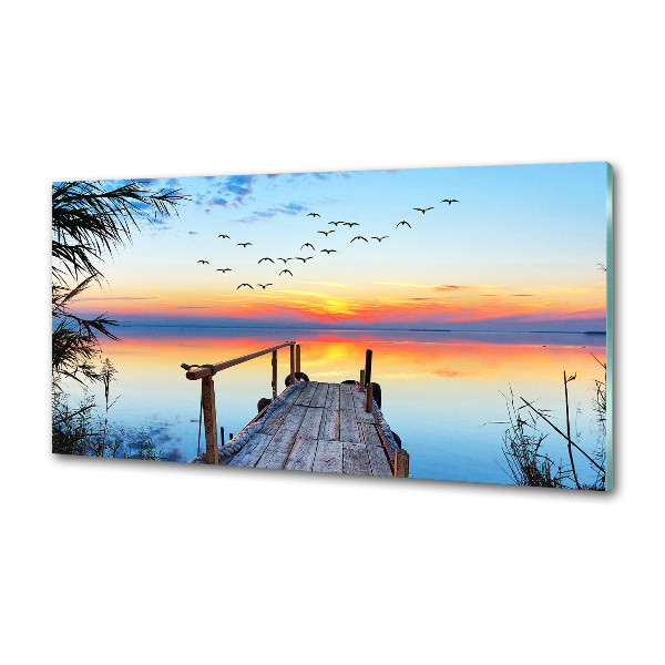 Spatscherm keuken Steiger aan het meer