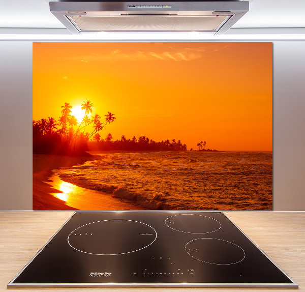 Keuken achterwand Zonsondergangstrand