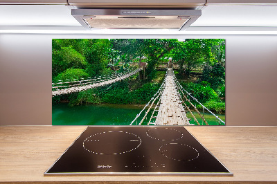 Glazen achterwand keuken Brug over de rivier