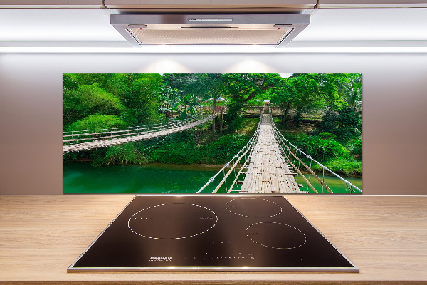 Glazen achterwand keuken Brug over de rivier