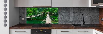 Glazen achterwand keuken Brug over de rivier