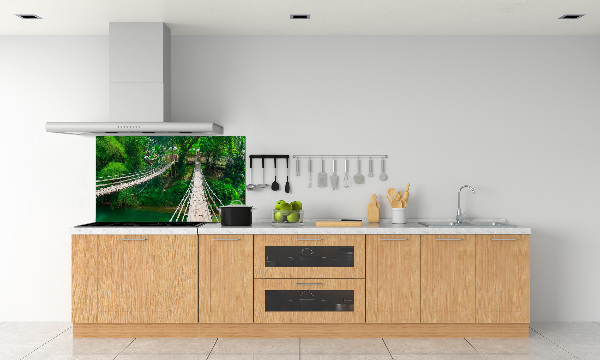 Glazen achterwand keuken Brug over de rivier