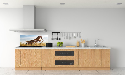 Keuken achterwand Merrie met veulen