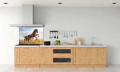 Keuken achterwand Merrie met veulen