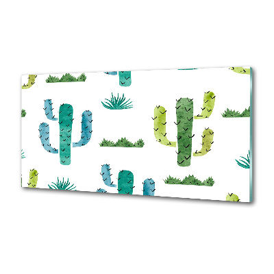 Glazen achterwand keuken Cactussen