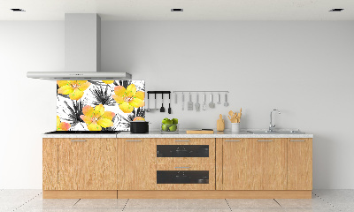 Achterwand keuken Tropische bloemen