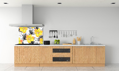 Achterwand keuken Tropische bloemen