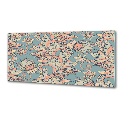 Spatscherm keuken Etnische bloemen