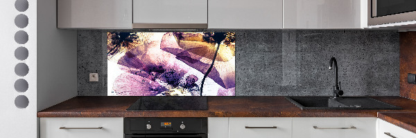 Spatscherm keuken Droge klaprozen