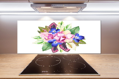 Achterwand keuken Een boeket bloemen