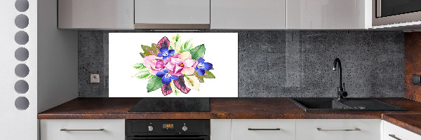Achterwand keuken Een boeket bloemen