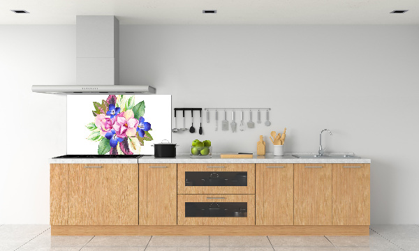 Achterwand keuken Een boeket bloemen