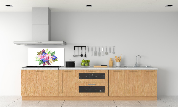 Achterwand keuken Een boeket bloemen