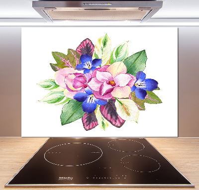 Achterwand keuken Een boeket bloemen
