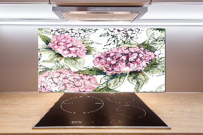 Spatscherm keuken Hortensia