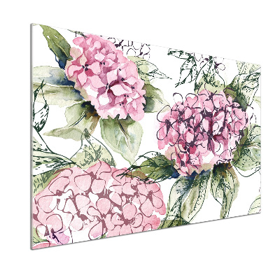 Spatscherm keuken Hortensia