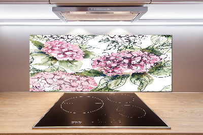 Spatscherm keuken Hortensia