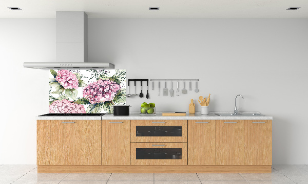 Spatscherm keuken Hortensia